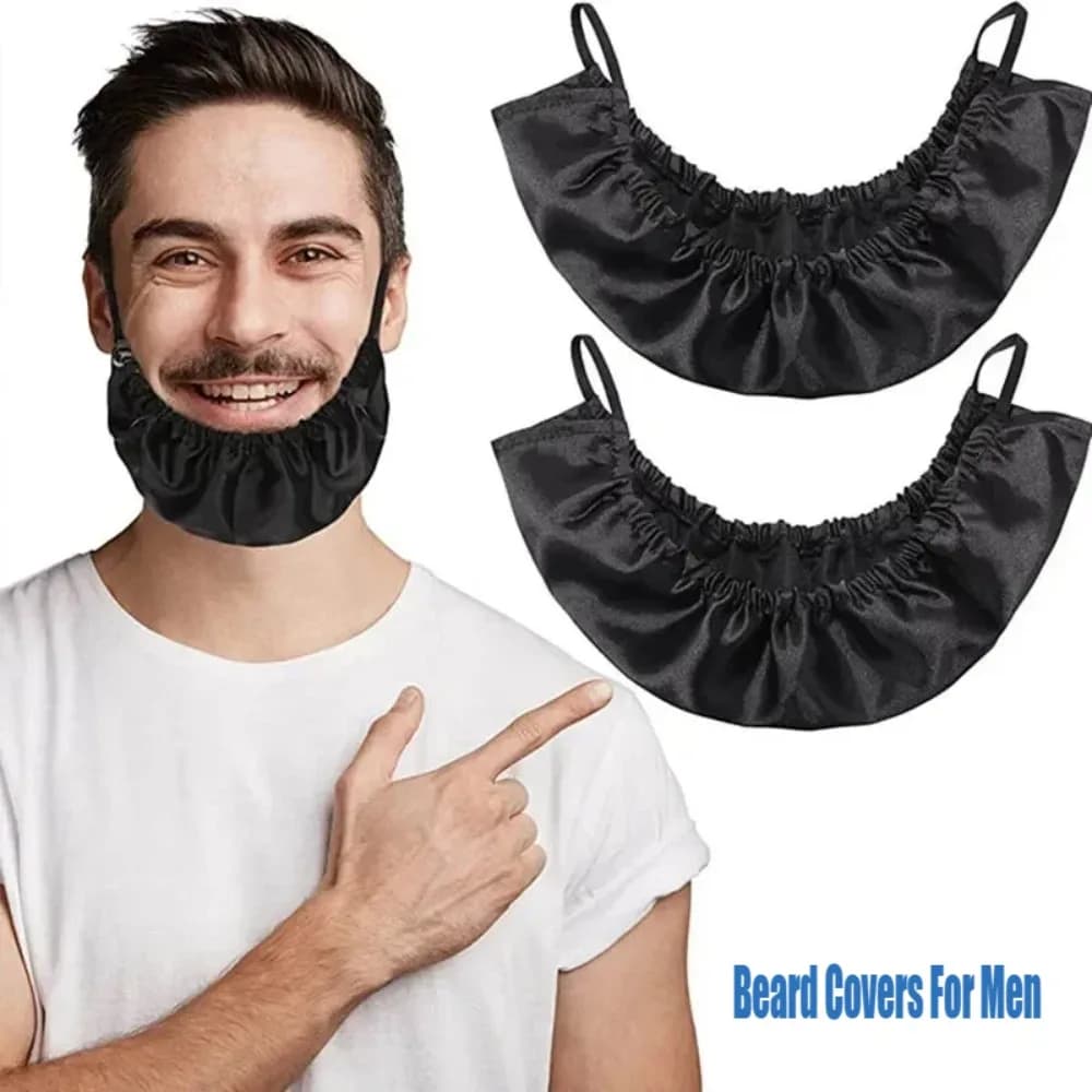 1 pcs Shaving hood for man Sleeping Barba Cap Covering Bavaglino Satin Night Facial Protection Mask Hood Gift for Father Dad Waterproof