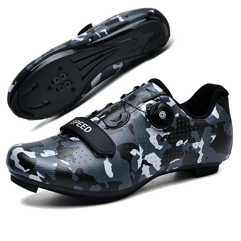 Nuove scarpe sportive da ciclismo Scarpe MTB traspiranti Scarpe da ciclismo da montagna da uomo Scarpe da ciclismo su strada autobloccanti Scarpe da ciclismo con pedale SPD