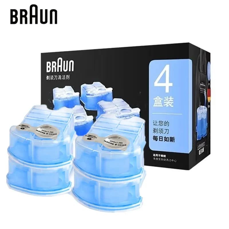 Soluzione per la pulizia del rasoio Braun Cartuccia per rinnova la pulizia del rasoio Braun Centro di pulizia Pulisci germe di troia sulla testina del rasoio