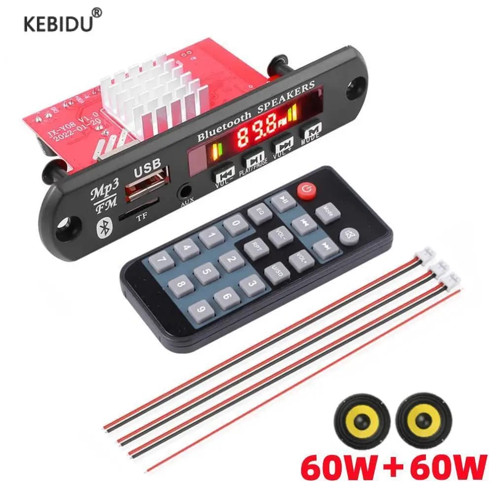 60W 120W Amplificatore DC 12V Scheda di decodifica MP3 Chiamate di registrazione Bluetooth 5.0 Lettore MP3 per auto Modulo USB FM con telecomando