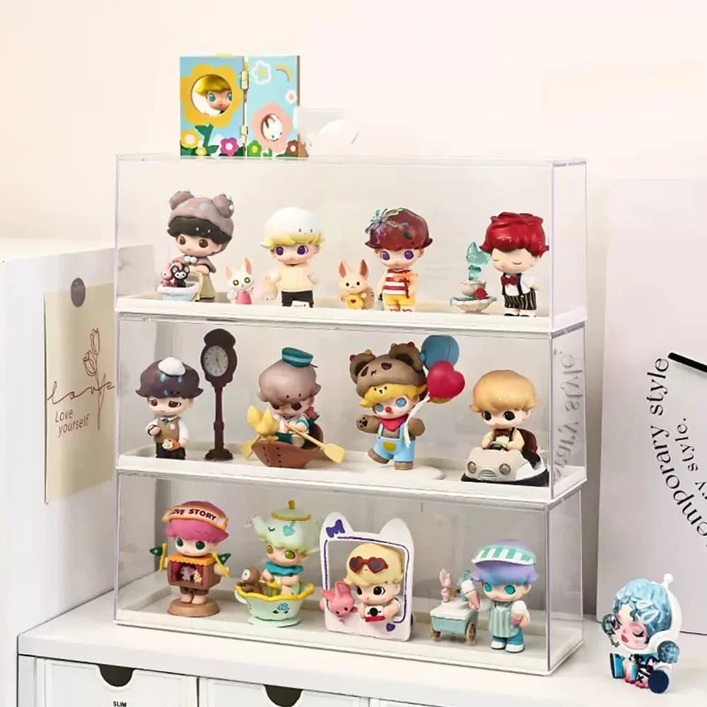 Transparent acrylic figurine - Anti-dust storage box for cynical boxes Organizer case for collector's items