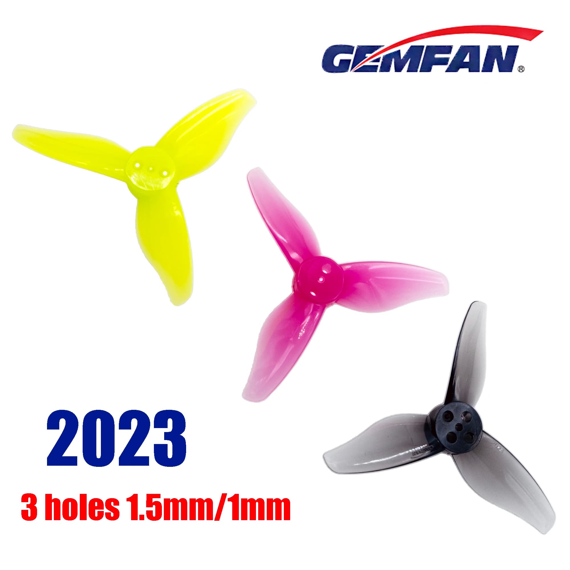 4 pairs Gemfan Hurricane 2023 2X2.3X3 Elica toothpicks 3 blades 1mm 1.5mm for toothpicks RC FPV Racing Freestyle 2 inch