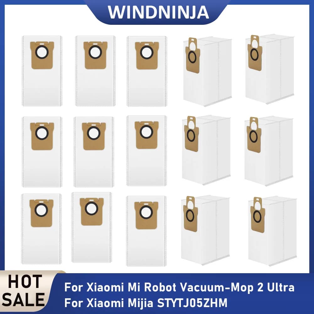 Accessori per Robot Aspirapolvere Xiaomi Mi Robot Vacuum Mop 2 Ultra Mijia STYTJ05ZHM, Sacchetti per Polvere Usa e Getta, Parti di Ricambio