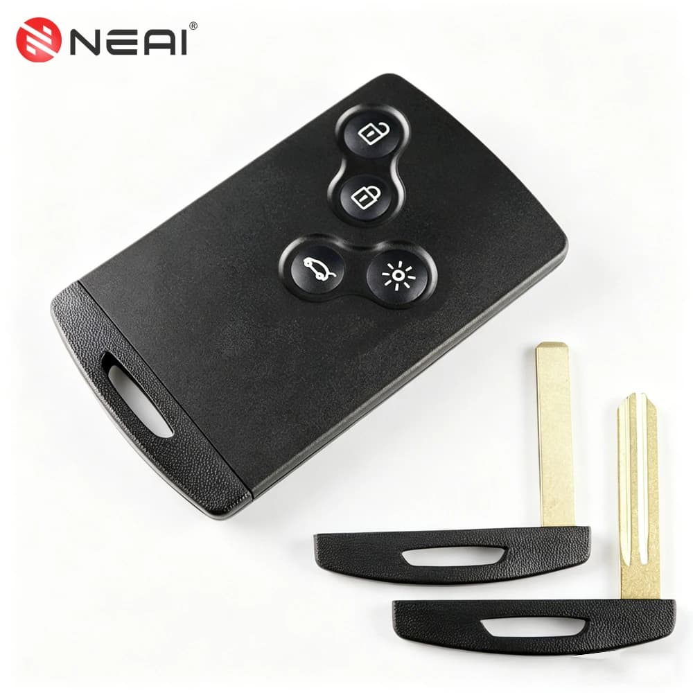 Smart Remote Car Key Shell Case For Renault Megane 2 3 Clio Laguna Koleos Fluence Scenic Captur Duster Zoe 4 Buttons Uncut Blade