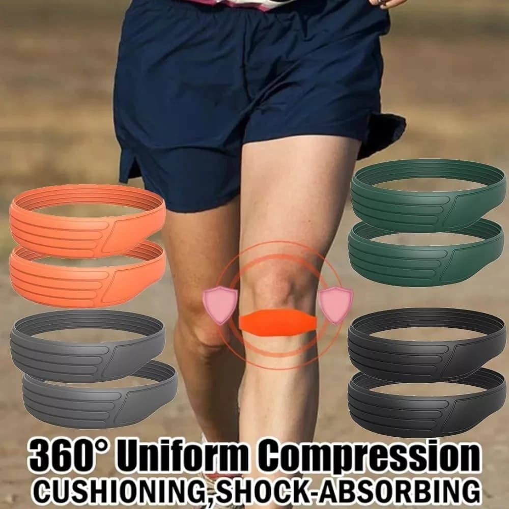 1 paio tendine rotuleo cinturino al ginocchio stabilizzatore da basket tutore per alleviare il dolore fascia in silicone elasticità anello rotuleo fisso