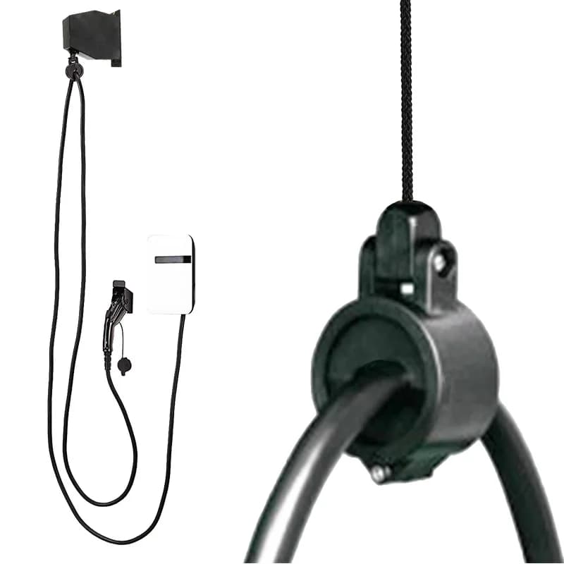 Morsetto divaricatore per gestione cavi caricabatterie EV livello 2 0,59 '' 15 mm diametro esterno Clip per tubo flessibile Supporto girevole a conchiglia in nylon nero Morsetto per cavo EV