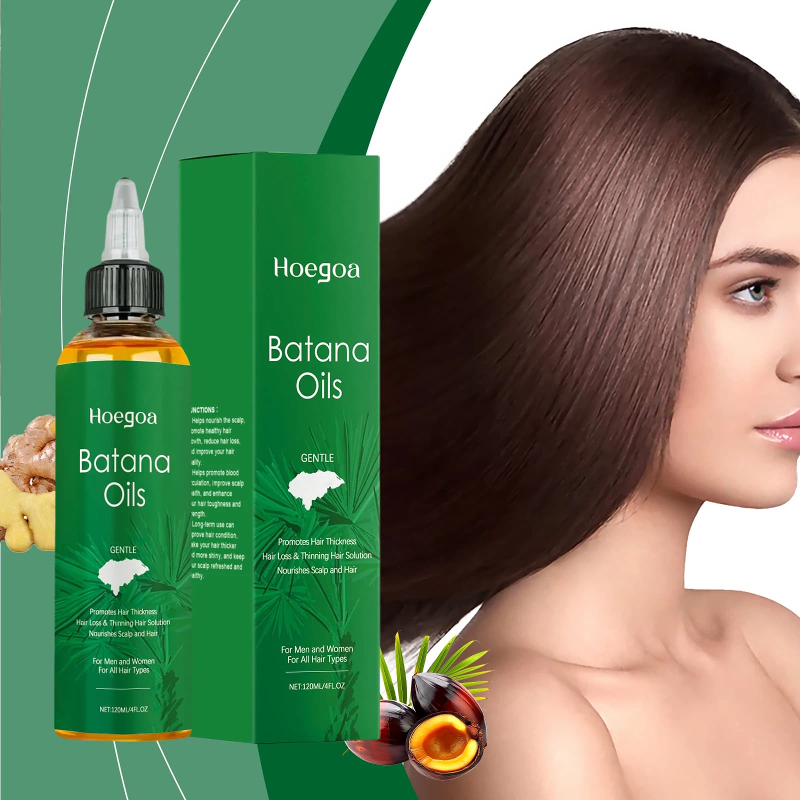 120ML Batana Cura dei capelli Olio essenziale Olio per la crescita rapida Capelli Anti rottura dei capelli Riparazione Danni Capelli secchi Cura quotidiana dei capelli Olio essenziale