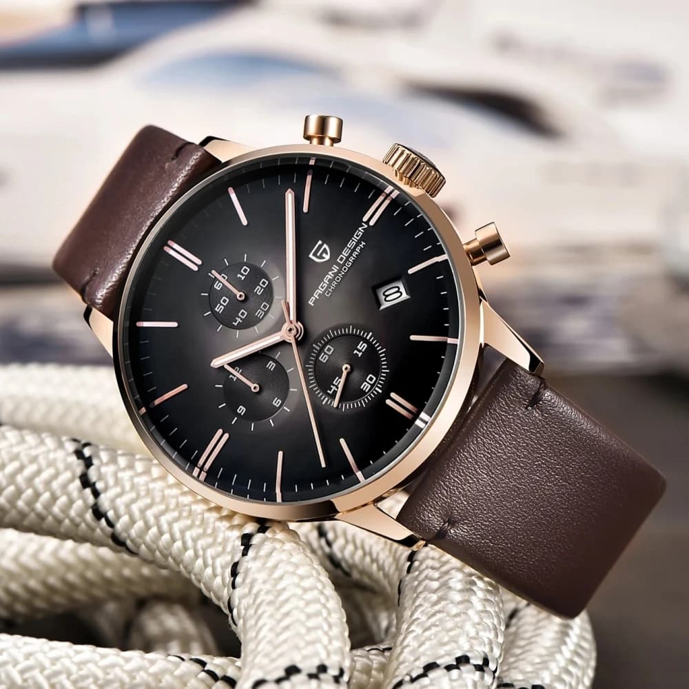 PAGANI DESIGN 2025 Men's Luxury Quartz Watch VK67 Men's Sports Watch with Automatic Date Waterproof Fashion Men's Watch