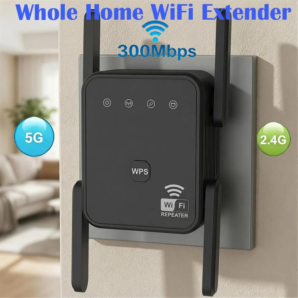 Nuovo Ripetitore WiFi 2026 300Mbps 2.4GHz Amplificatore Wireless Estensore di Segnale Wi-Fi per Casa e Pareti con Modalità Ripetitore AP e Porta Ethernet