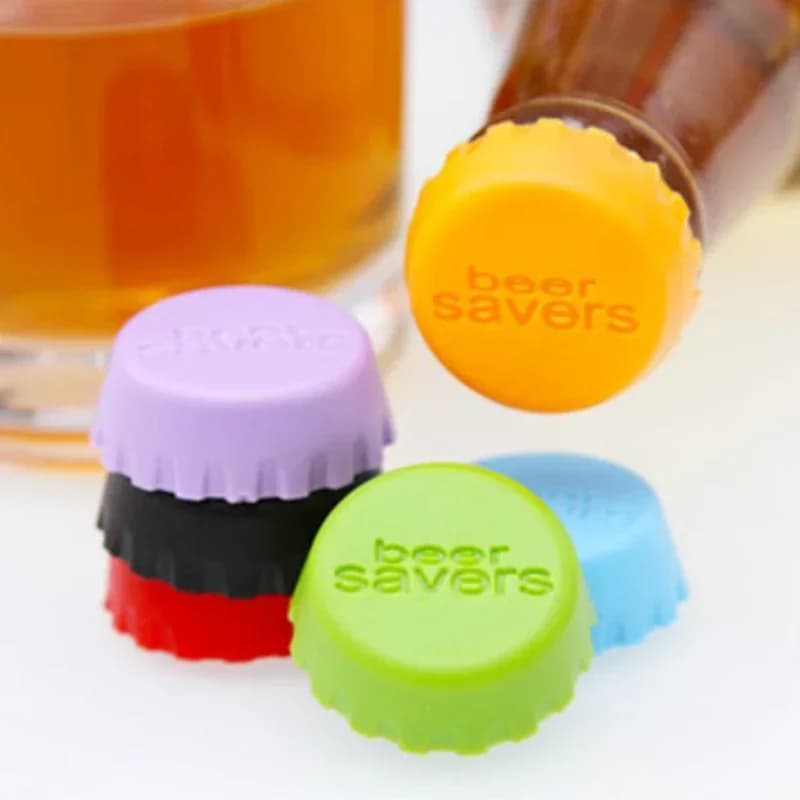 Candy Silicone Beer Bottle Caps, For Bar, Home brew, Wine Production, Bar, Kitchen, Dining Room, Garden, 6 Pieces, 12 Pieces