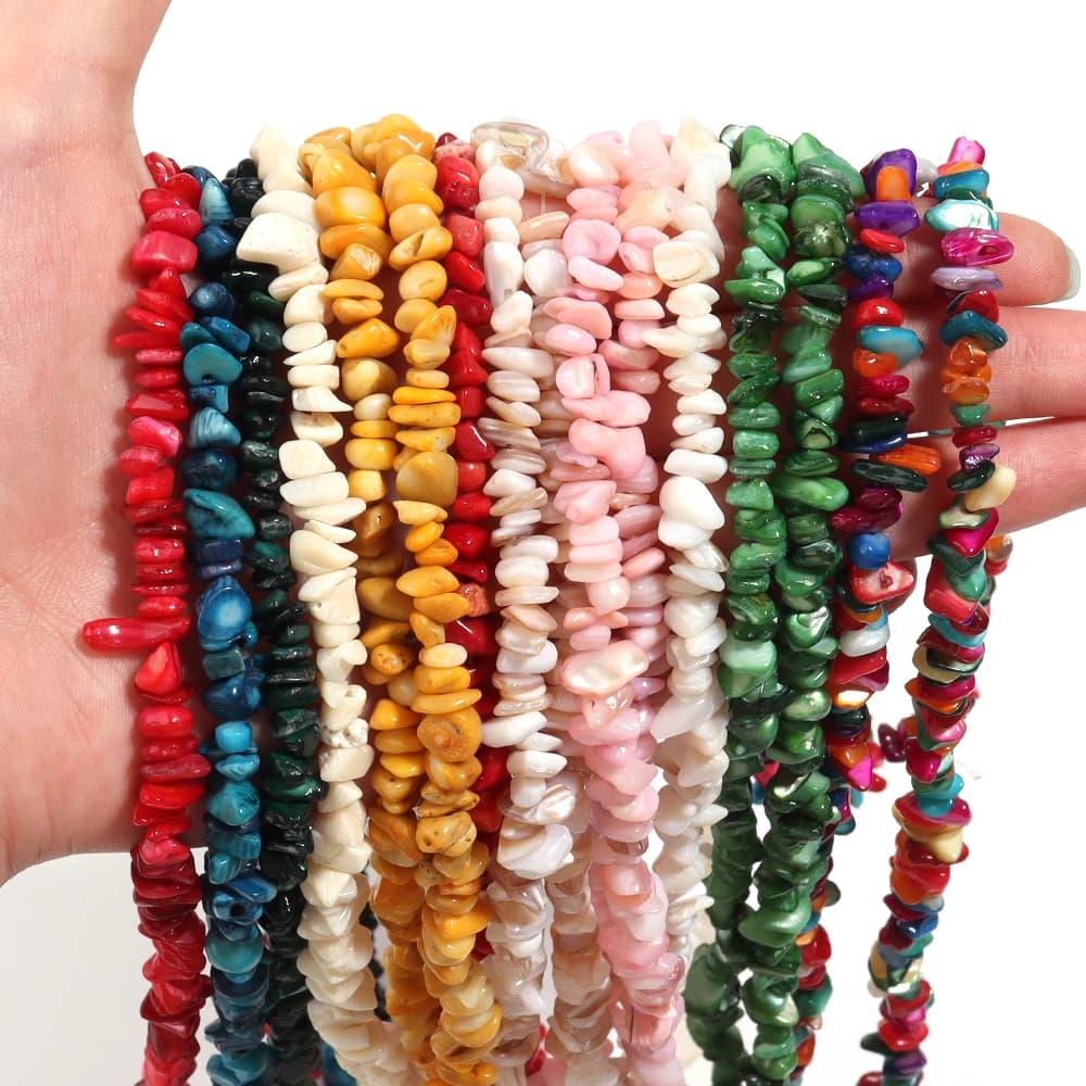 Natural Shell Beads Irregular Chips Gravel Coral Loose Spacer Beads For Jewelry Making DIY Crafts Bracelets Necklace Accessories