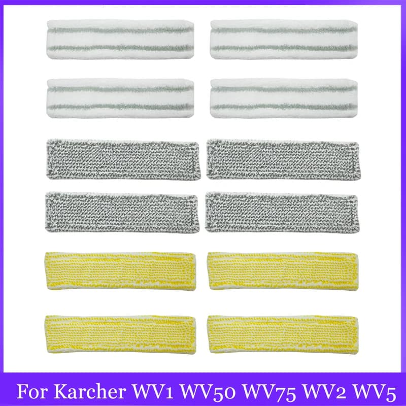 Panni per mop per macchina lavavetri in microfibra per Karcher WV1 WV50 WV75 WV2 WV5 Accessori per pezzi di ricambio di ricambio per mop