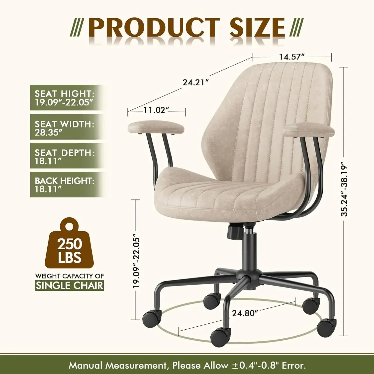 Best Seller, Acquista Ora! Sedia da ufficio premium con schienale alto, sedia da ufficio girevole moderna, sedia da gaming in tessuto scamosciato marrone, regolabile in altezza