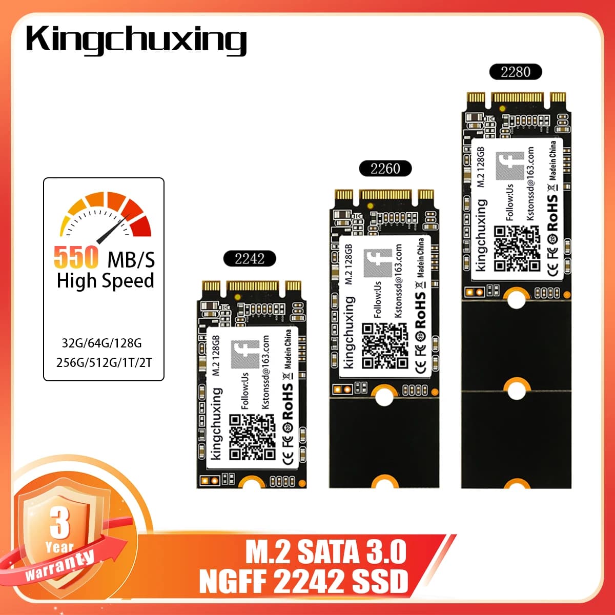 Kingchuxing Ngff M2 Ssd 2TB 256gb 2260 Ssd M2 512 128gb 2280 M2 Sata Unità a stato solido interne SSD44518
