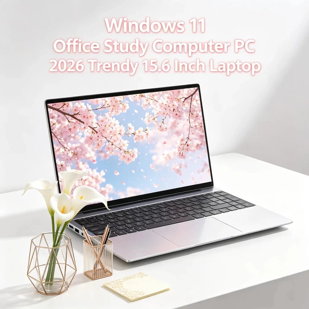 Laptop Portatile di Alta Qualità da 15.6" con Intel 6500Y, Windows 11, 32GB DDR4, 2TB SSD, PC per Gaming e Ufficio