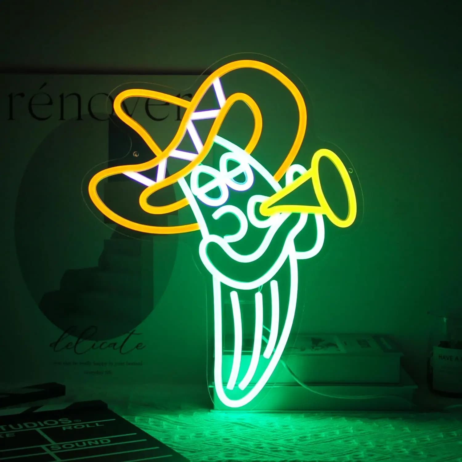 Insegna al Neon a Forma di Cactus, Luce da Parete USB LED per Feste Messicane, Sale Giochi, Club, Caffè, Bar, Decorazione Estetica per Camera da Letto, Regalo