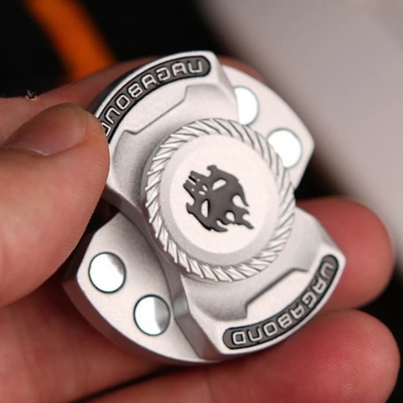 Fidget Spinner Push Card magnetico Clicker 3In1 EDC Metallo Giocattolo antistress Cursore meccanico Moneta tattile Sensoriale Anti Ansia