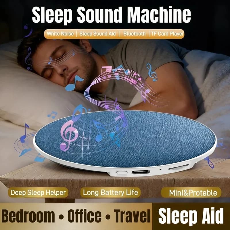 Altoparlante Bluetooth 5.4 KEBIDU per Aiuto al Sonno, Mini Lettore Musicale da Cuscino, Suono HiFi Dinamico di Alta Qualità
