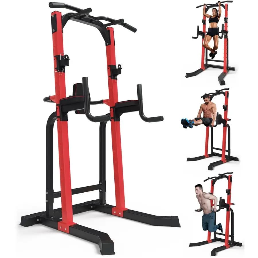 Power Tower, Traction Bar and Dip Station for Home Gym, Charge Capacity 1500 pounds, Height Adjustable, Steel Resistant