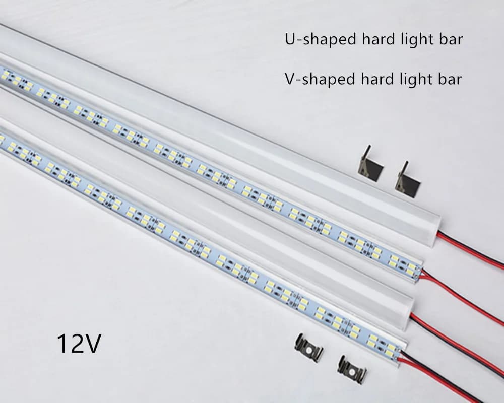 Super Bright 72LEDs LED bar DC12V 50cm kitchen storage shelf LED profile aluminum channel rigid strip for indoor lighting