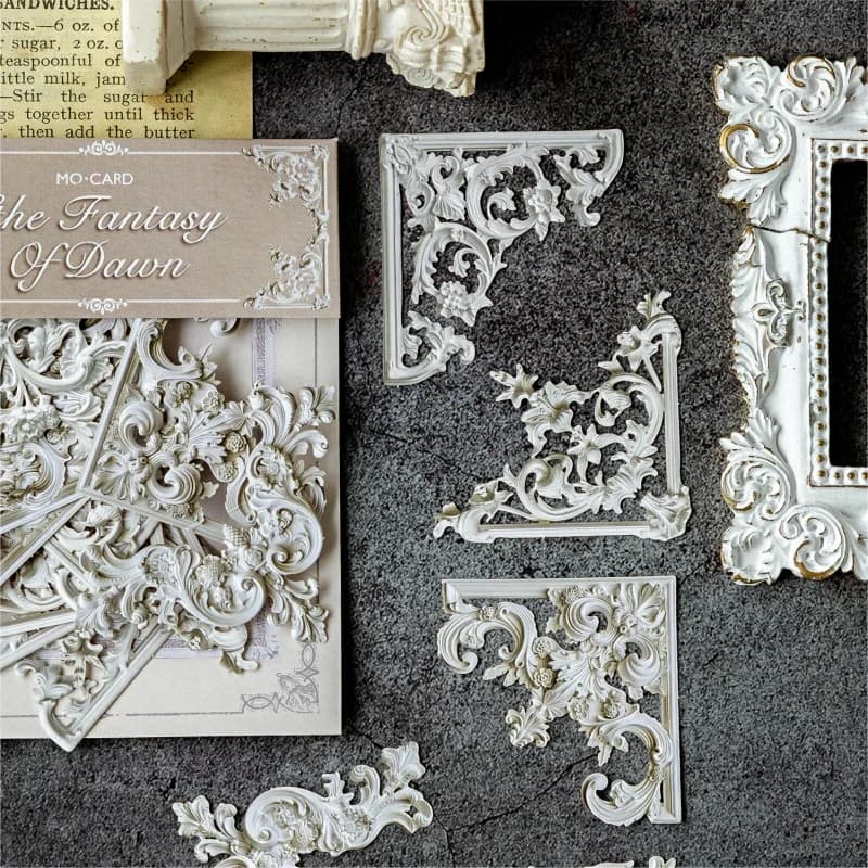 20Pcs Relief Corner Stickers Photo Frame Decoration Stickers Handicrafts Decoration Materials Gift Decoration Stickers