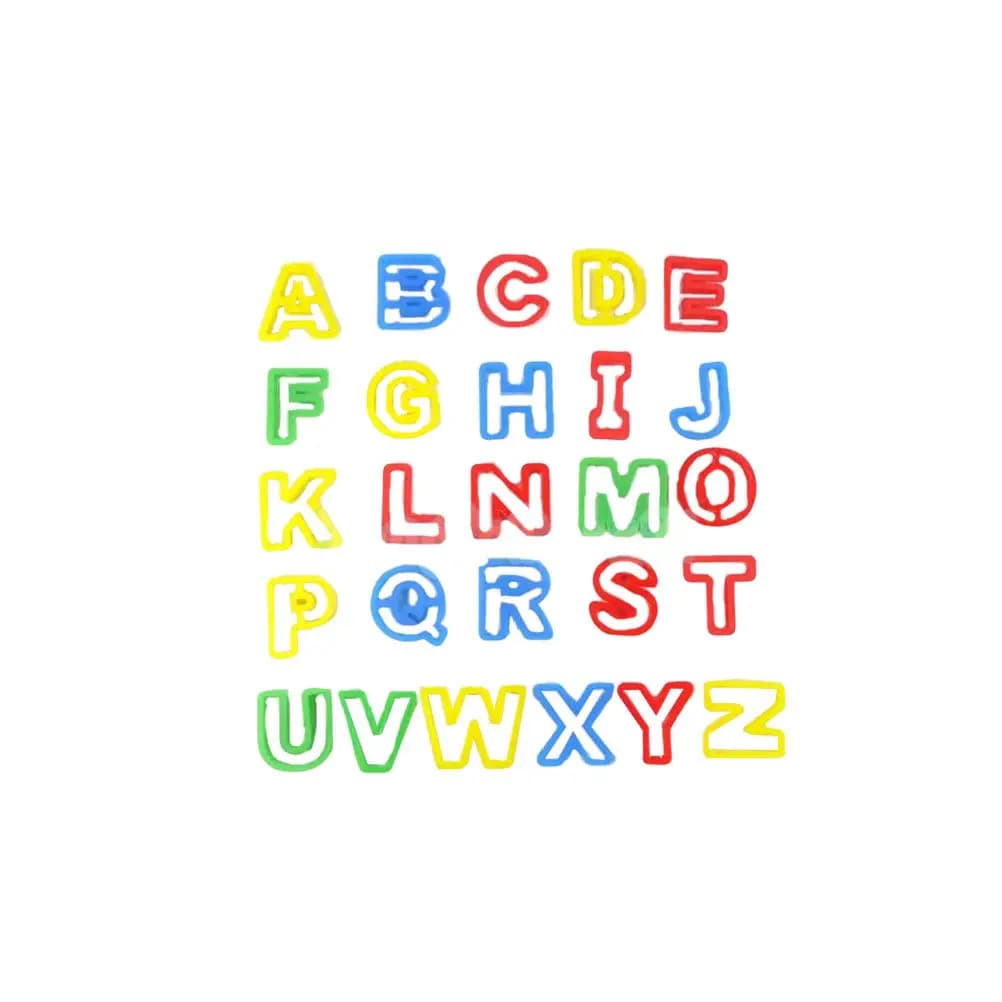 Set di 26 Stampi per Alfabeto in Plastilina, Strumenti per l'Apprendimento Precoce e il Gioco Creativo dei Bambini