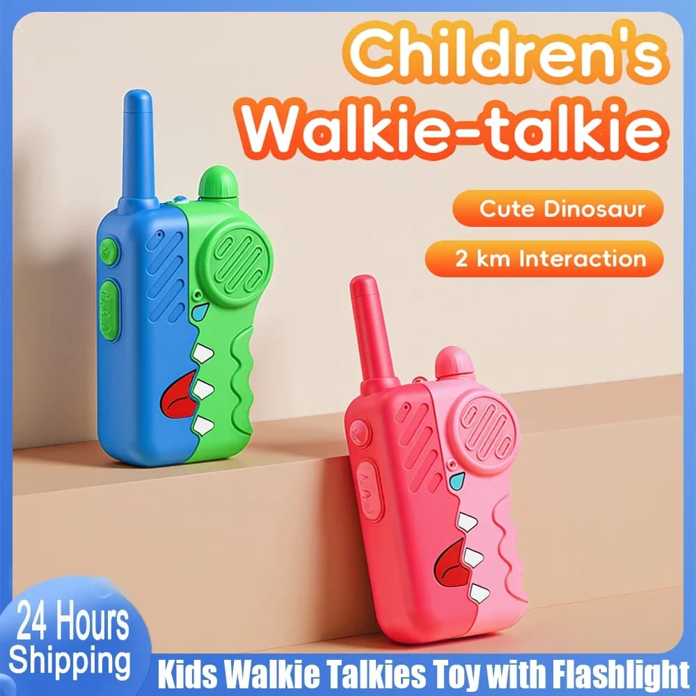 2 pezzi walkie-talkie per bambini cercapersone wireless per cartoni animati citofono remoto giocattoli per bambini all'aperto gioco educativo di interazione genitore-figlio