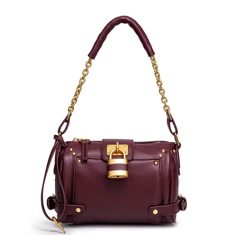 Borse per pannolini casual dal design semplice per donna, elegante borsa a tracolla in pelle, borsa da pendolare di grande capacità, colore solido minimalista