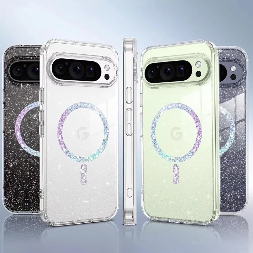 Star Transparent Magnetic Protective Case for Google Pixel 10ProXL 9ProXL 10Pro 10Pro 10A 9A, Wireless Charging, Ultra-Slim