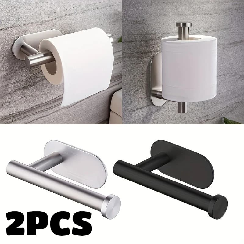 Portarotolo da cucina da 1/2 pezzi, senza foratura, porta carta igienica autoadesivo, porta rotoli di carta igienica, porta asciugamani da bagno