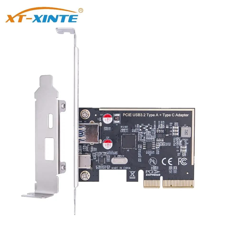 Hub scheda PCIE USB 3.2 Gen2 10Gbps USB 3.2 Scheda PCI Express Porta USB A + porta tipo C Adattatore scheda di espansione PCI-E