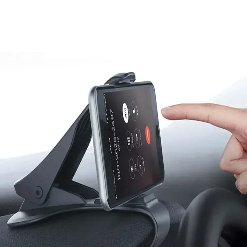 Supporto per telefono per auto da cruscotto da 6,5 pollici Supporto per montaggio a clip facile Supporto per telefono per auto Staffa per display GPS Supporto per supporto per auto nero classico