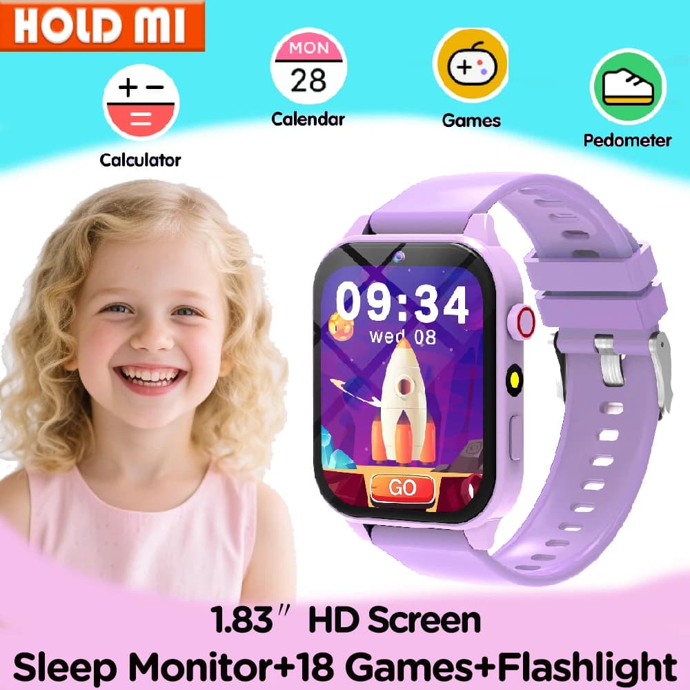 New Smart Watch Toys for Kids 18 Games Sleep Monitor Alarm Clock Calculator Children Steps Smartwatch Camera Boys Girls Gifts