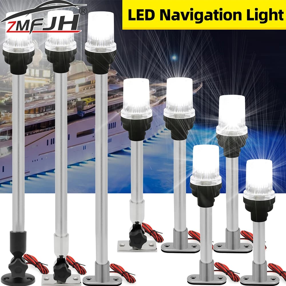12V 24V LED Luce di navigazione per barche marine 6-22 pollici Luce di ancoraggio Lampada di segnalazione a vela per accessori di navigazione per barche marine per yacht