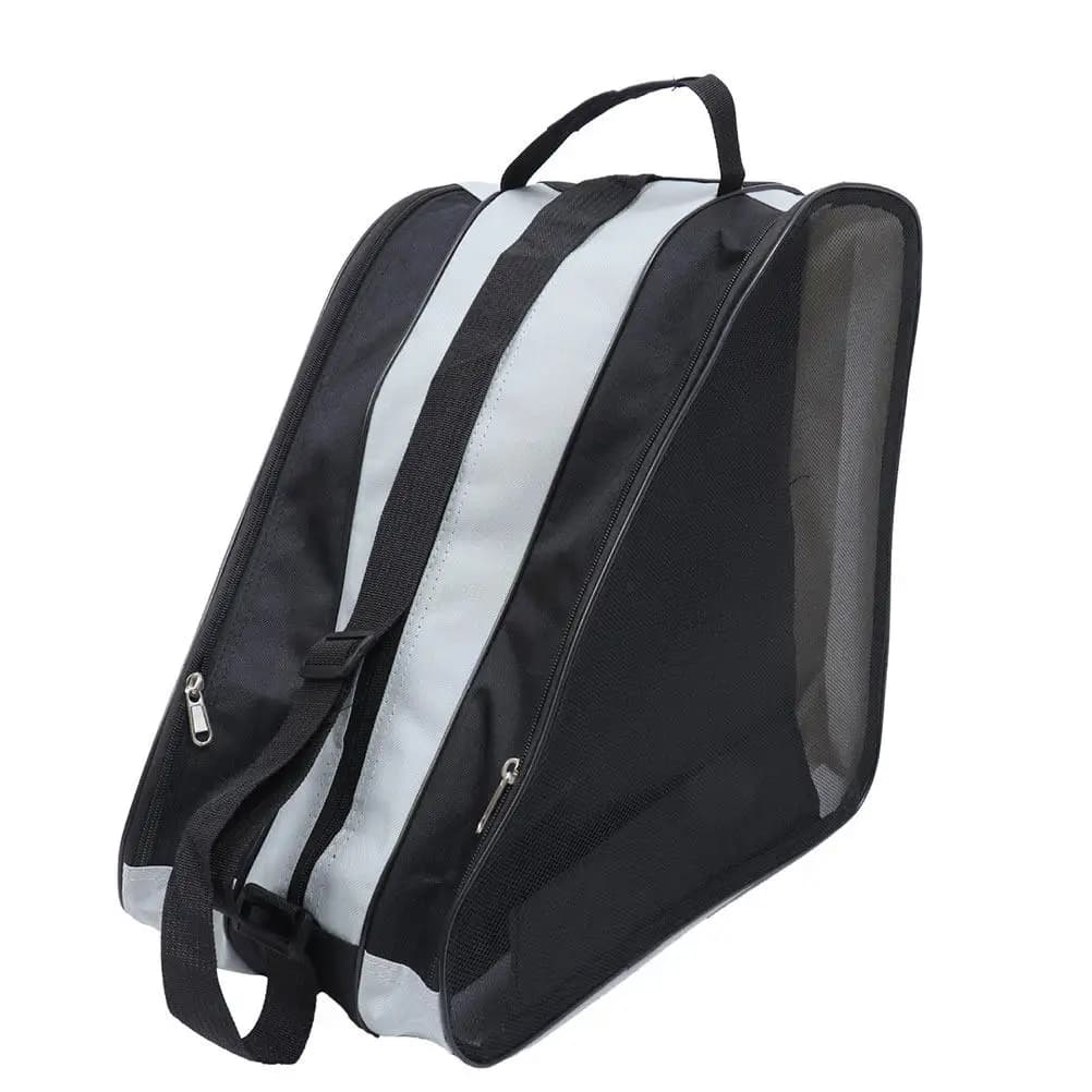 Stylish Fashionable Roller Skate Bag Heavy-Duty Thick Fabric Ice Shoe Storage Pouch Zipper Closure Portable Triangle Skate
