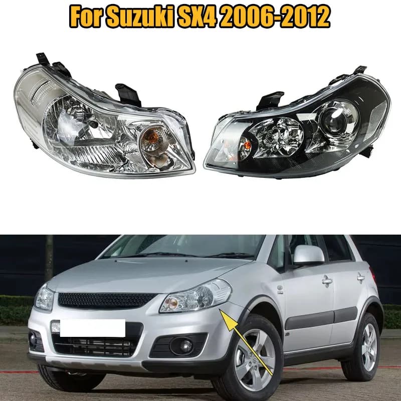 Auto Paraurti Anteriore Faro Faro Anteriore Guida Testa Luce Con Lampadina Per Suzuki SX4 2006 2007 2008 2009 2010 2011 2012