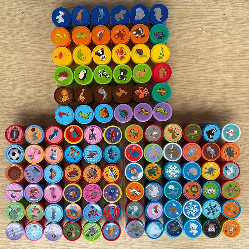 36pcs/set Assorted Stamps for Self in Stamps Toy Animal Transport Seal Scrapbooking DIY Painting Photo Album Decoration Gift