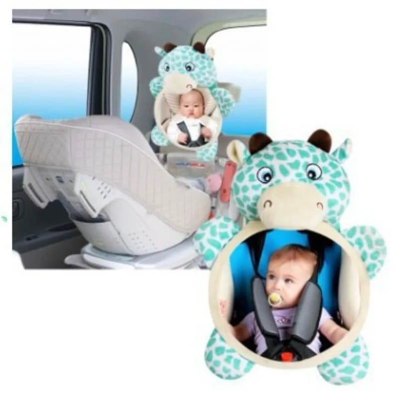 Simpatico cartone animato Vista Specchio per sedile posteriore Specchio per auto per bambini Sedile di sicurezza Poggiatesta Specchietto retrovisore Bambino rivolto verso l'interno dell'auto Monitor per bambini