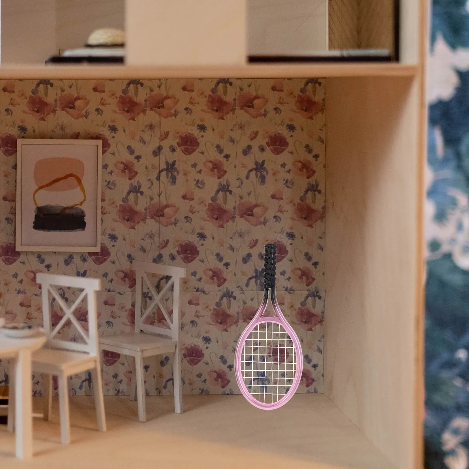 Set di 1 Mini Portachiavi a Forma di Racchetta da Tennis, Ciondolo Sportivo Creativo con Design Dettagliato, Versatile per Zaini, Borse e Chiavi