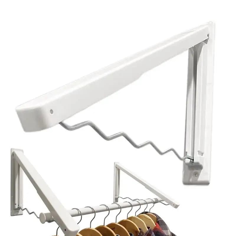 Stendibiancheria a parete stendibiancheria pieghevole senza perforazione 20 libbre appendiabiti con cuscinetti di carico appendiabiti con Design ondulato