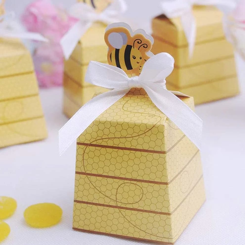 Gift boxes for hive of paper 25 pieces Bees wedding favor boxes candy boxes for wedding favors