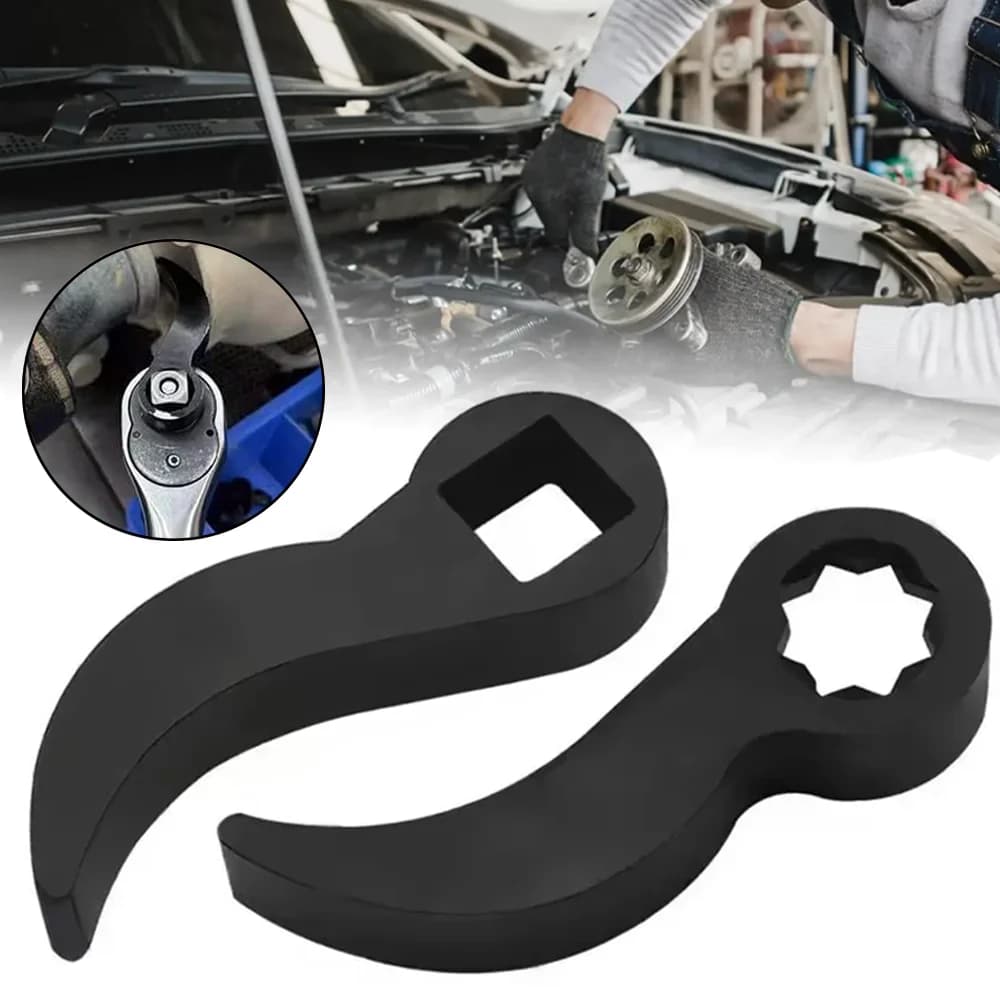 Angle-type semi-axis disassembly tool, disassembly lever adapter for for fork keys, repair tool for axle disassembly