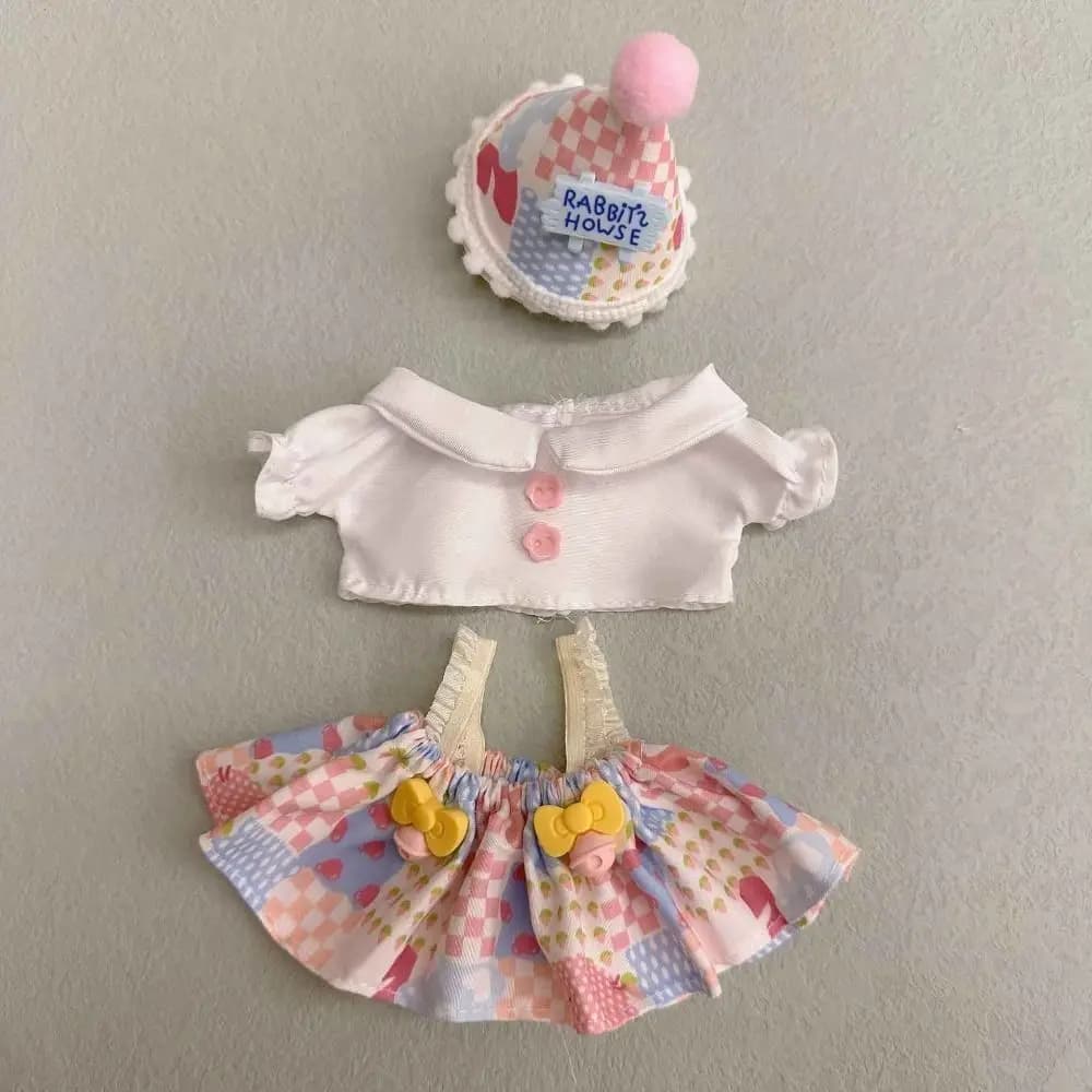 Pretty Dress Clothes for 20cm Cotton Plush Toys Dress Up Clothing Princess Skirt Cute Casual Suit Socks Set Girls Brithday Gift