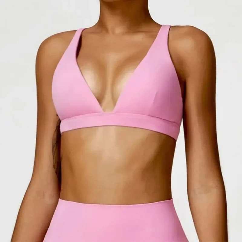 Anti-shock sports bra Crop Top fitness anti-sweet Woman Yoga Seamless Push up Sports Gym Top Breathable workout Underwear Soft