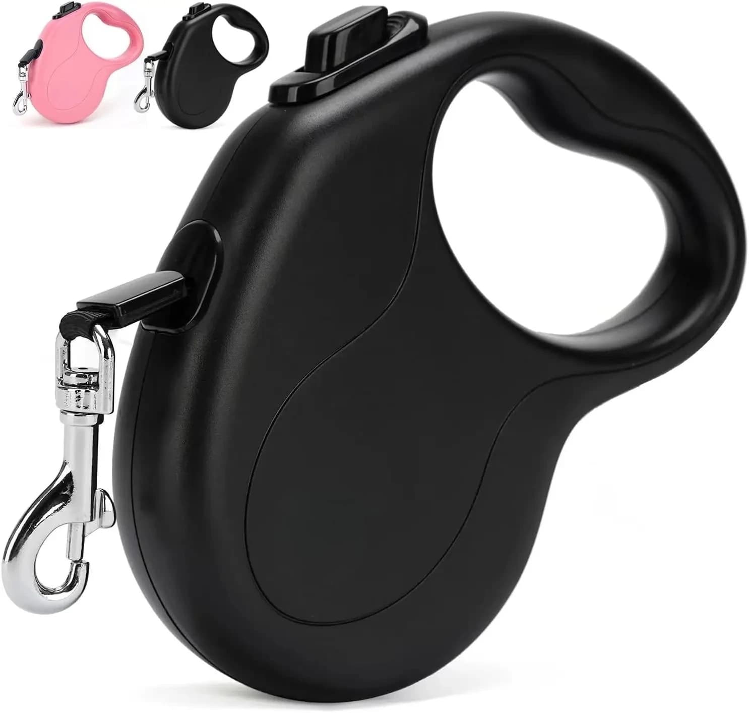 Guinzaglio Avvolgibile per Cani da 16FT (50kg) con Collare a Rotella, Accessorio Regolabile e Resistente per Cani di Piccola e Grande Taglia, Ideale per Passeggiate ed Escursioni, Adatto anche per Bulldog