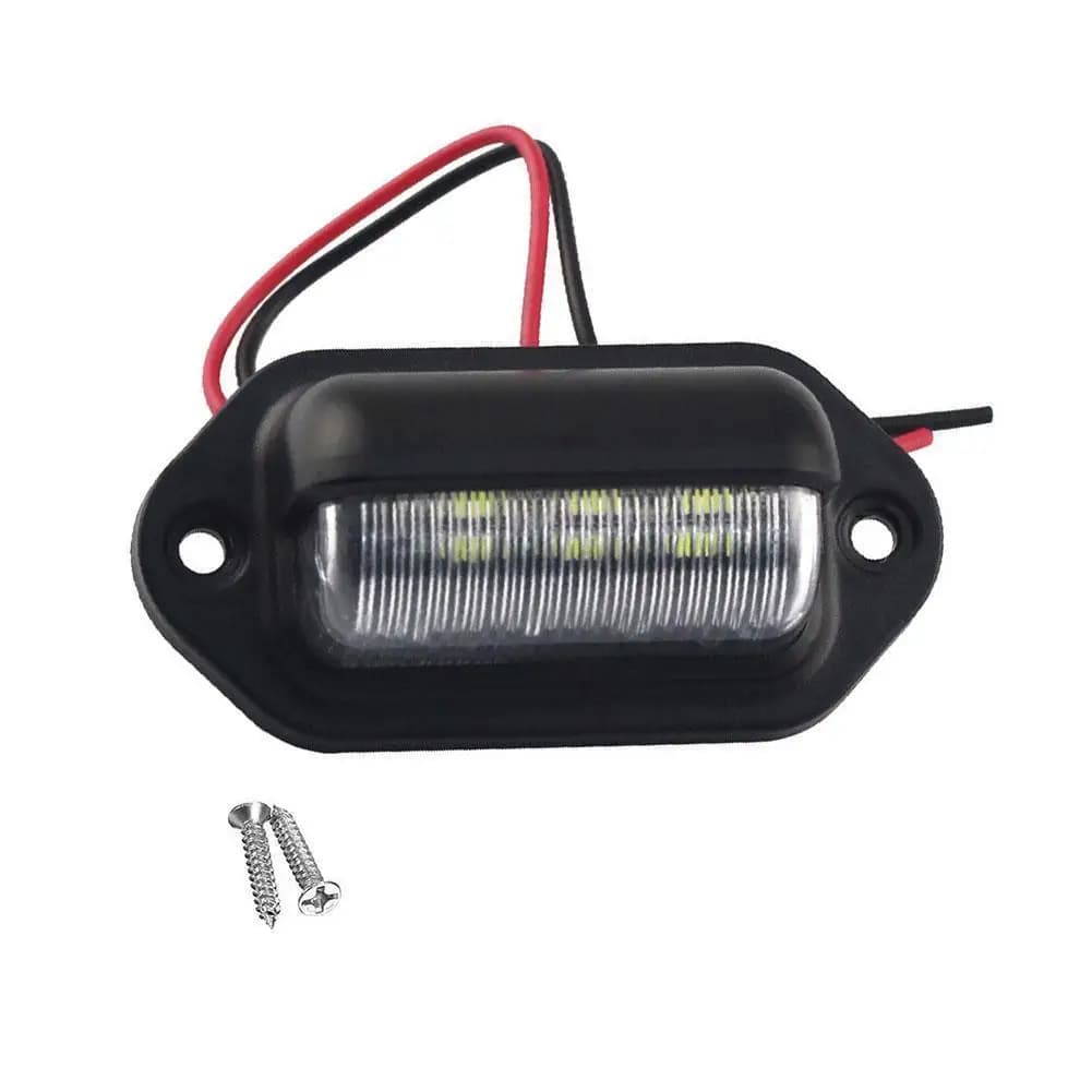 Universale 6 LED auto camion targa luci camion RV rimorchio Van fanale posteriore lampada di segnalazione impermeabile lampadine di illuminazione bianche 12-24V