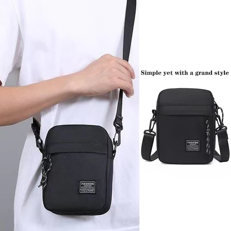 Men's bag, available in single shoulder or shoulder design, suitable for everyday use during school. Made of nylon material.
