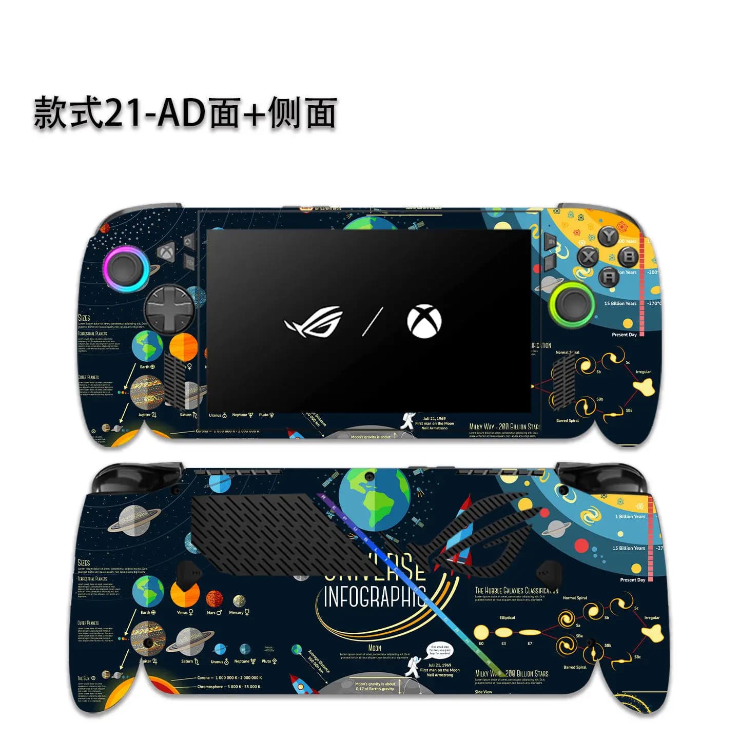 Pellicola Protettiva Pretagliata 1x Superiore + 1x Posteriore + Laterale per Asus ROG XBOX ALLY X 7 Pollici Gen 2025 2024 2023