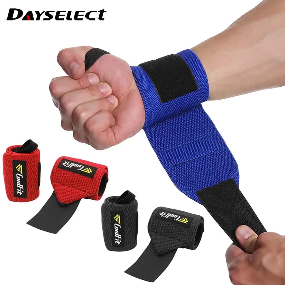 Wrist support for weight lifting with elastic straps for gym with thumb loop for strength training Crossfit Powerlifting Woman Man