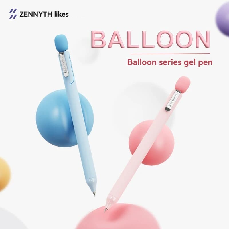 2PC/4PC Penna Gel Decompressione Palloncino Creativo Penna Neutra di Colore Solido Alto Valore Estetico Presse Per Spazzolare Le Domande Firma